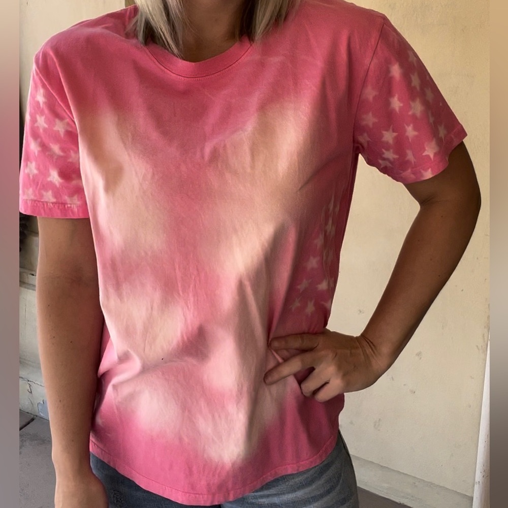 Pink tie dye T-shirt